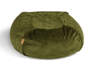 Hundebett Cukki 110 cm rund Mikrofaser Samt moos orthopädisch