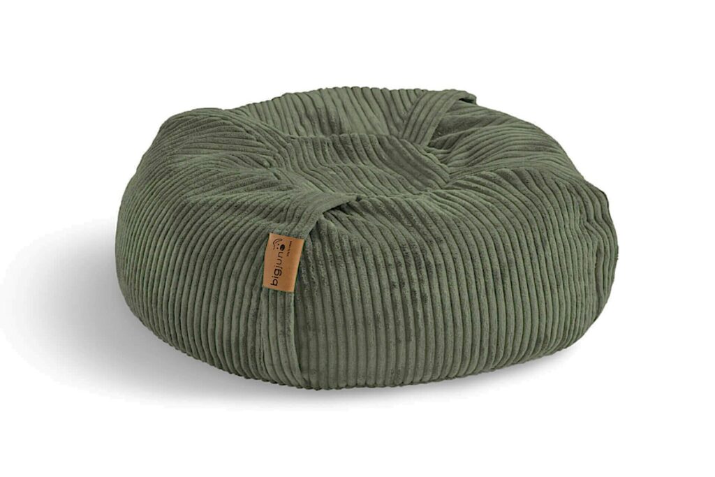 orthopädisches Hundebett Cukki 80 rund Stoff Cord Farbe avocado